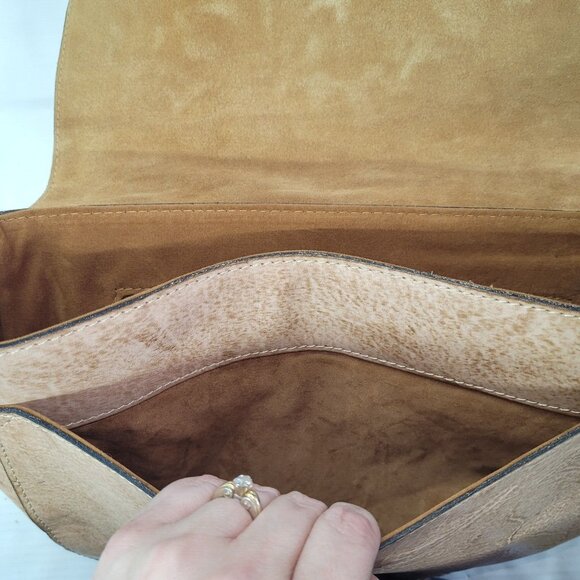 Patricia Nash Bag Womens Rosolini Tooled Leather Saddle Natural Style P472203 - Picture 9 of 16